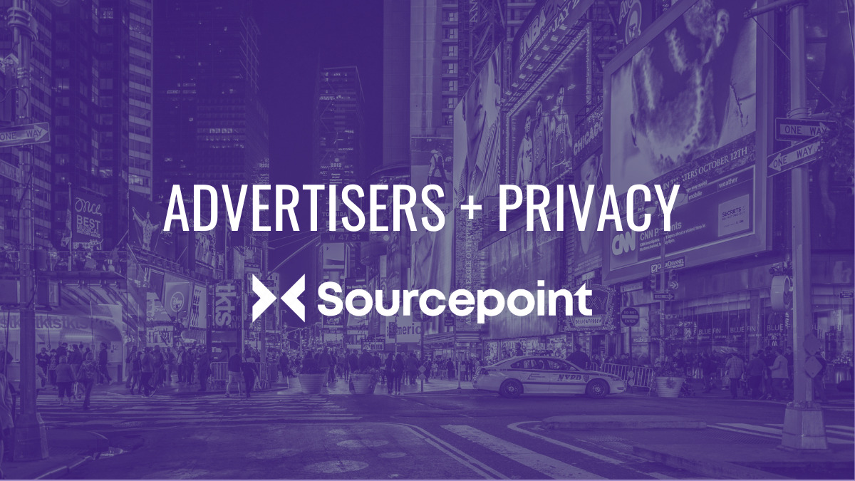 Graphic showing billboards - text reads advertisers and privacy -